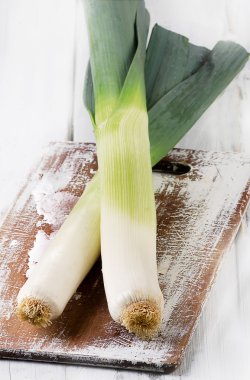 Gemide taze pırasa.