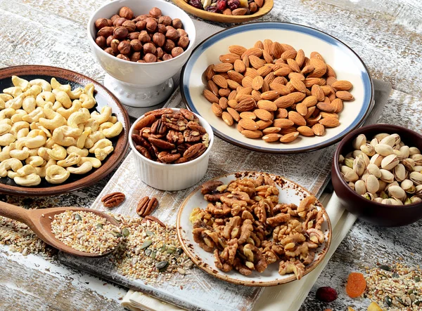 Assorted mixed nuts — Stock Photo, Image