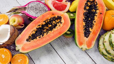 egzotik tropik meyveler.