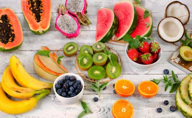 tropik meyve arkaplanı