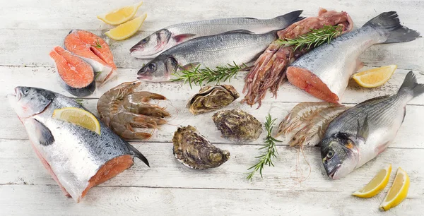 Čerstvé mořské plody. Zdravá dieta. — Stock fotografie