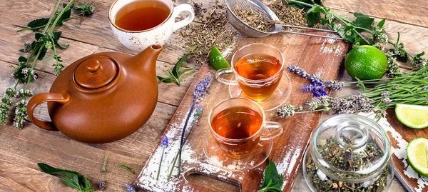 Skład herbaty ziołowe — Zdjęcie stockowe