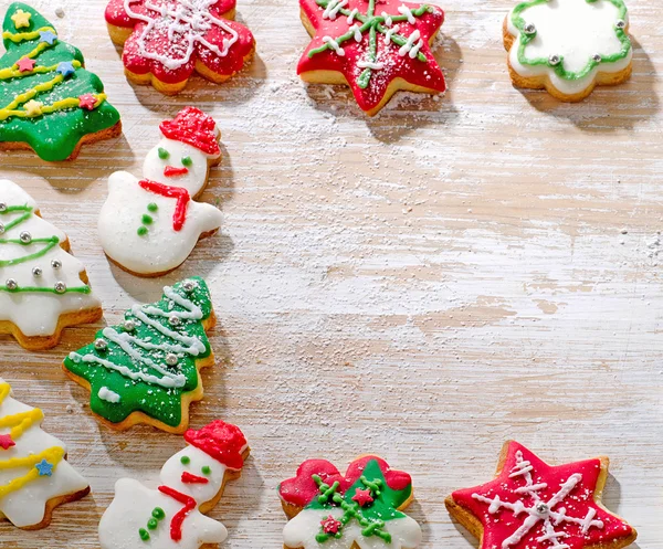Renkli Noel kurabiyeleri — Stok fotoğraf