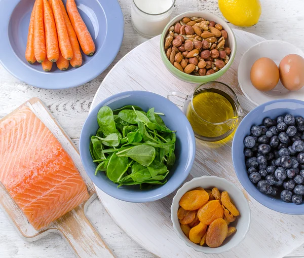 Migliori alimenti per occhi sani . — Foto Stock