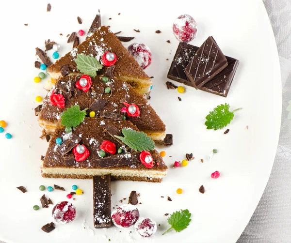 Weihnachtsbaumkuchen — Stockfoto