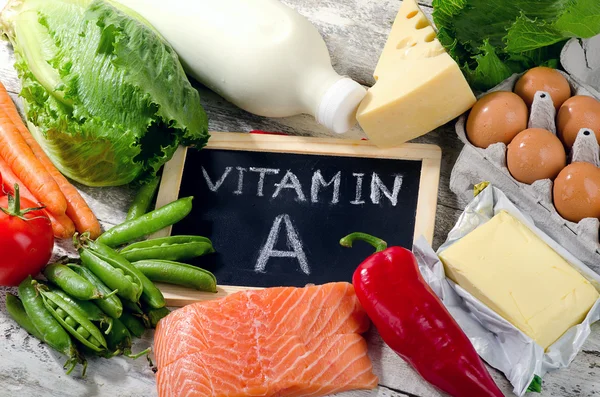 Produkte reich an Vitamin A — Stockfoto