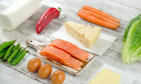 Produkter rika på vitamin A — Stockfoto