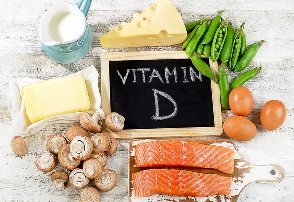 Voedsel dat rijk is aan vitamine D — Stockfoto