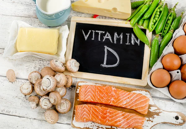 Nahrungsmittel reich an Vitamin D lizenzfreie Stockbilder