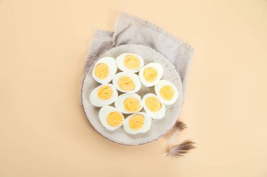 Tavuk taze çiğ yumurta. Yemek yapmak için gerekli malzemeler. Sağlıklı beslenme konsepti. Üst görünüm, alanı kopyala