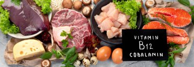 Uyku normalleşmesi için doğal B12 vitamini (Cobalamin) kaynakları; normal beyin fonksiyonlarının sağlanması; solunum sisteminin desteklenmesi; Alzheimer hastalığı tedavisi. Üst manzara, düz yatış, manzara