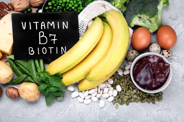 Cibo Ricco Vitamina Sfondo Scuro Dieta Sana Concetto Vista Dall — Foto Stock