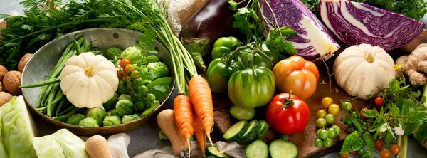 Agricultura Local Variedade Alimentos Fundo Claro Conceito Alimento Biológico — Fotografia de Stock