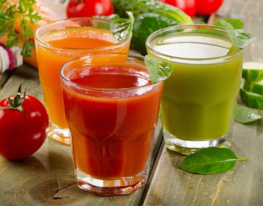 taze sağlıklı sebze suları