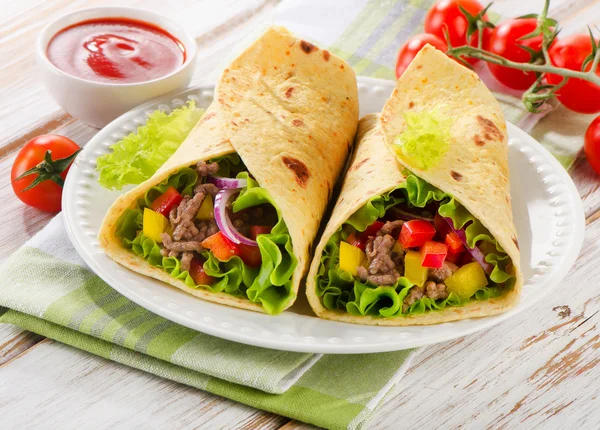 Tortilla wraps — Stockfoto