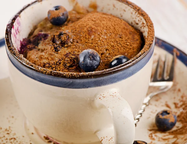 Blueberry  Microwave mug  Muffin — Stock Photo, Image
