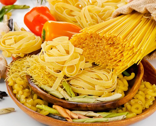 Typer av pasta. — Stockfoto