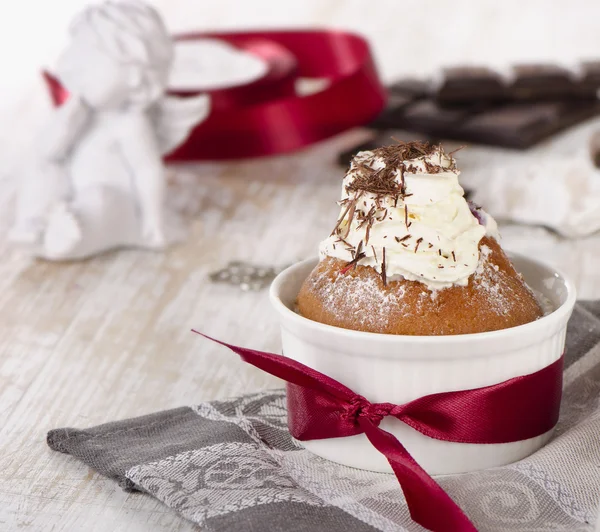 Muffin mit Schokolade — Stockfoto