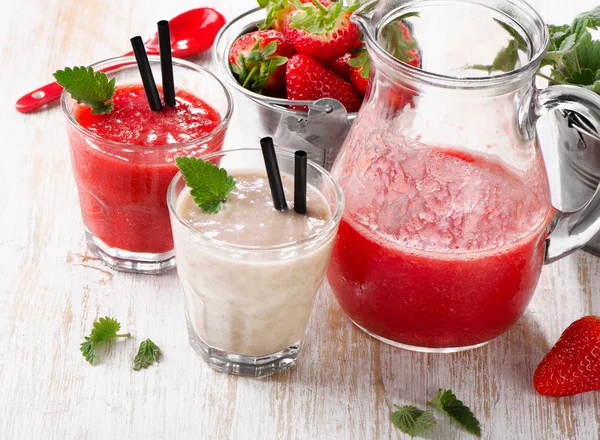 Batido de fresa — Foto de Stock