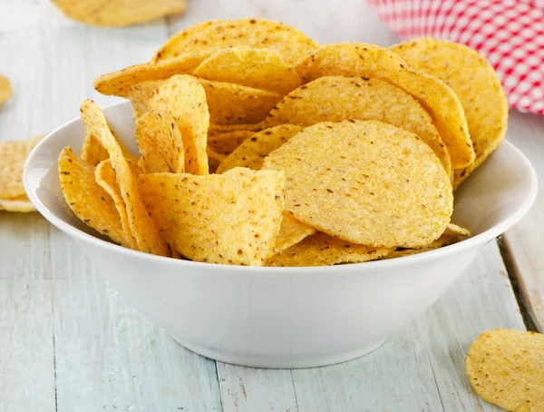 Majs nachos chips — Stockfoto