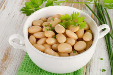 Fasulye taze maydanoz ile