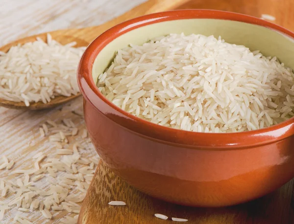 White rice in bowl — Stock Photo, Image