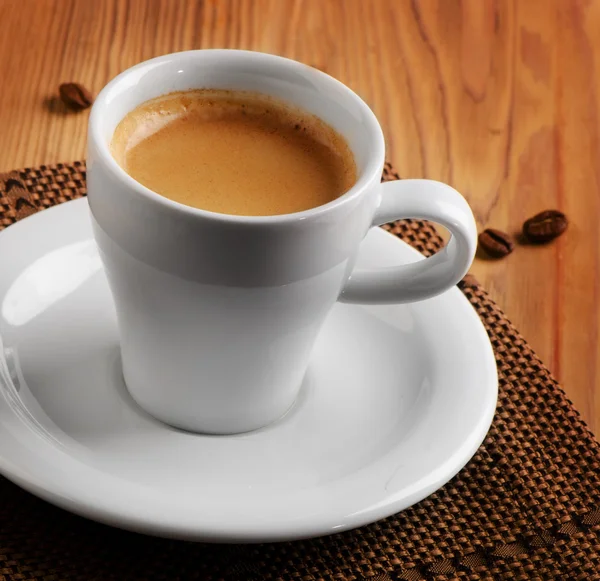 White cup of espresso — Stock Photo, Image