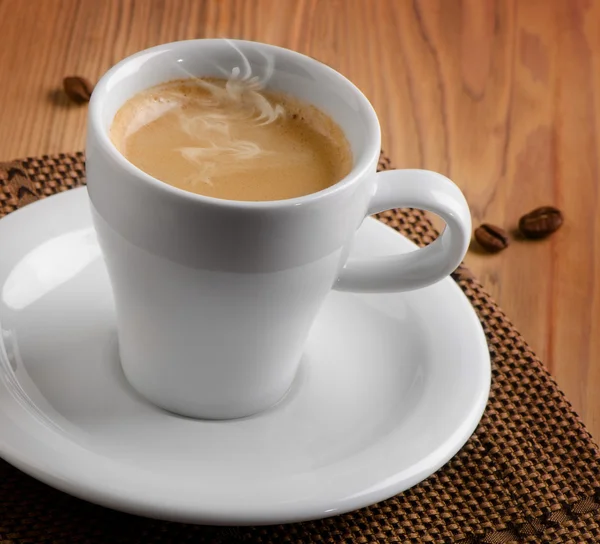 White cup of espresso — Stock Photo, Image