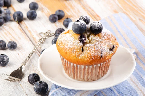 Muffins with blueberries — Stock Photo, Image