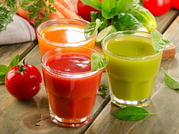 Fresh vegetables  juices — Stock Photo, Image