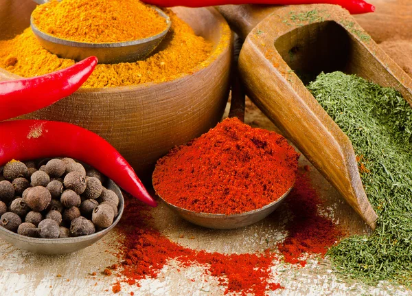 Colourful  ground spices — Stock Photo, Image