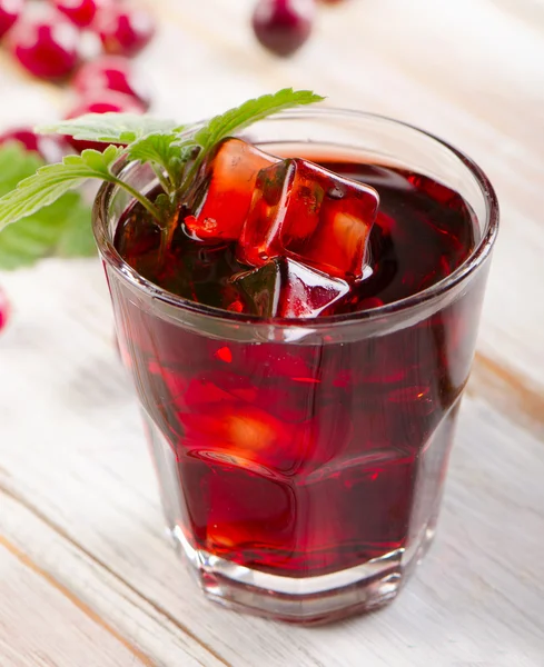 Cranberry cocktail with mint — Stock Photo, Image