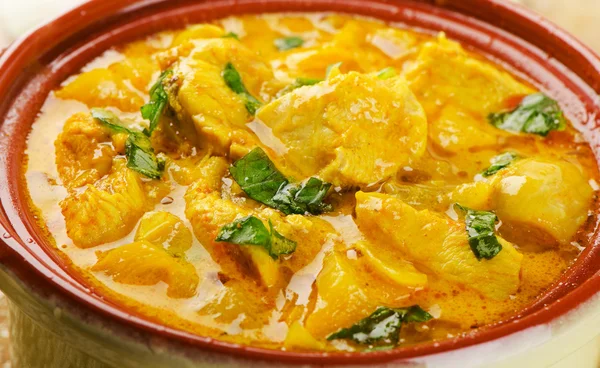 Curry in Tonschüssel — Stockfoto