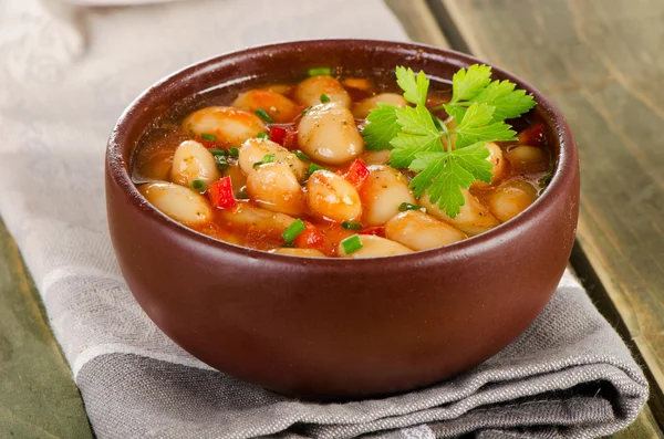 Baked beans in  bowl — Stock Photo, Image