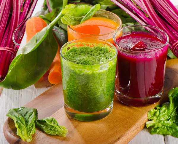 蔬菜果汁和果汁 — 图库照片