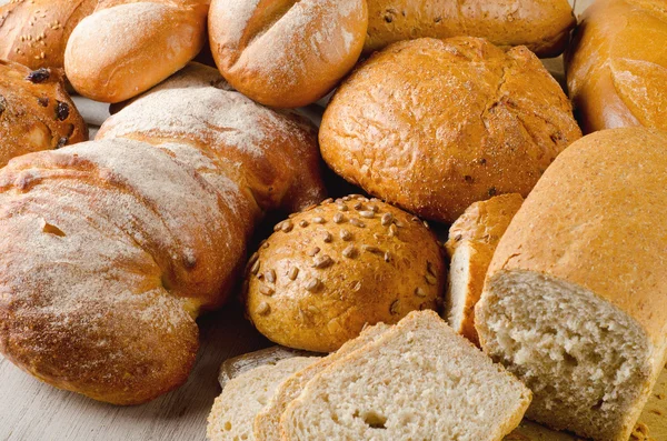 ขนมปังชนิดต่างๆ — ภาพถ่ายสต็อก