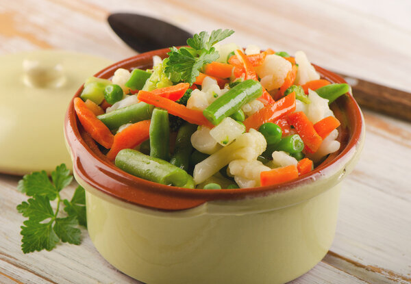 Steamed vegetables mix