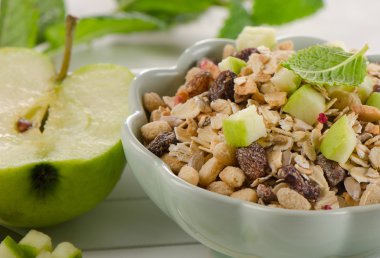 Müsli ile sağlıklı bir kahvaltı..