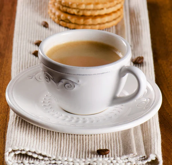 Tasse à café et biscuits — Photo