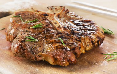 Grilled BBQ T-Bone Steak clipart