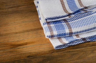 Blue checkered Tablecloth clipart