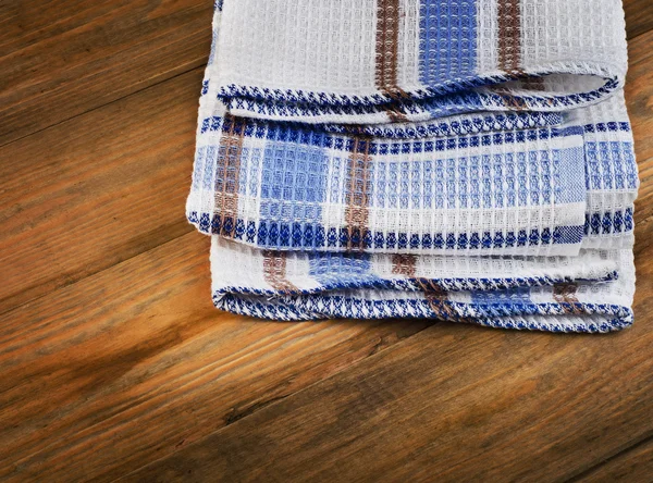 Blue checkered Tablecloth — Stock Photo, Image