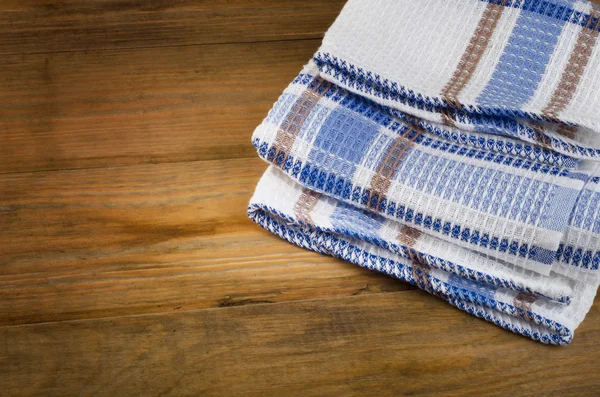 Blue checkered Tablecloth — Stock Photo, Image