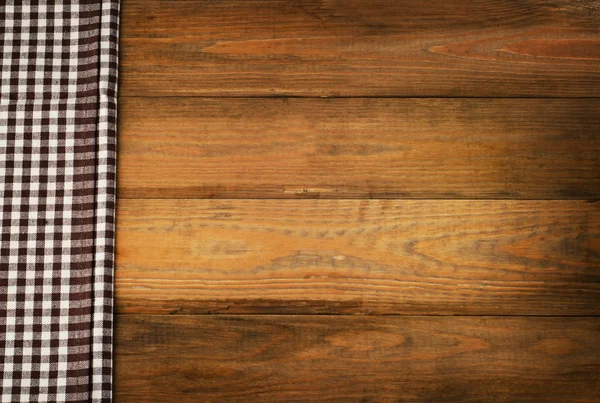 Brown checkered Tablecloth — Stock Photo, Image