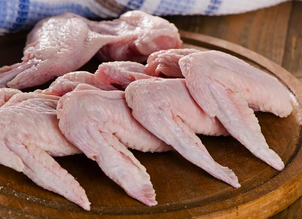 Asas de frango não cozidas — Fotografia de Stock