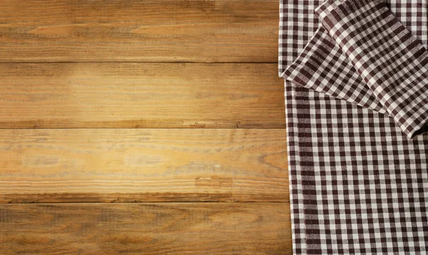 Brown checkered Tablecloth textile — Stock Photo, Image