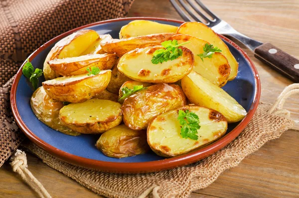 Fried potato with   herbs — Stock Photo, Image