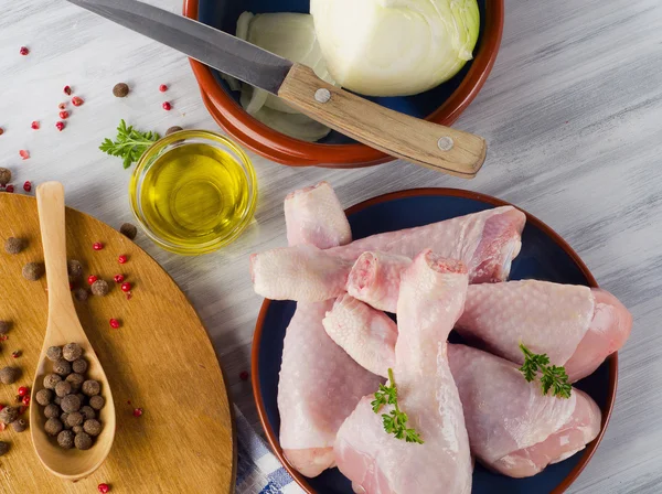 Fresh raw chicken legs — Stock Photo, Image