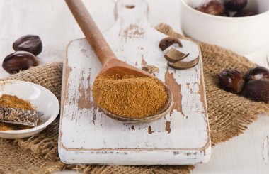 Organik gemide Hindistan cevizi zemin.