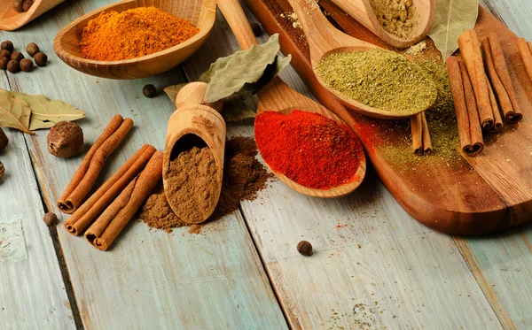 Assortment of  spices on table — Stock Photo, Image